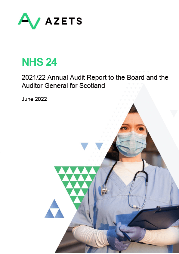 Publication cover: NHS 24 annual audit 2021/22