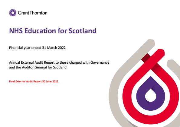 Publication cover: NHS Education for Scotland annual audit 2021/22