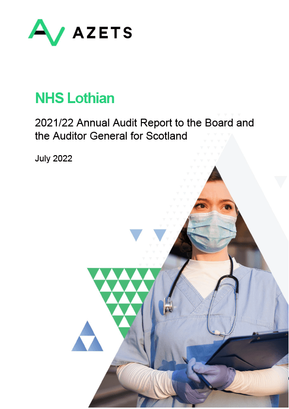 Publication cover: NHS Lothian annual audit 2021/22