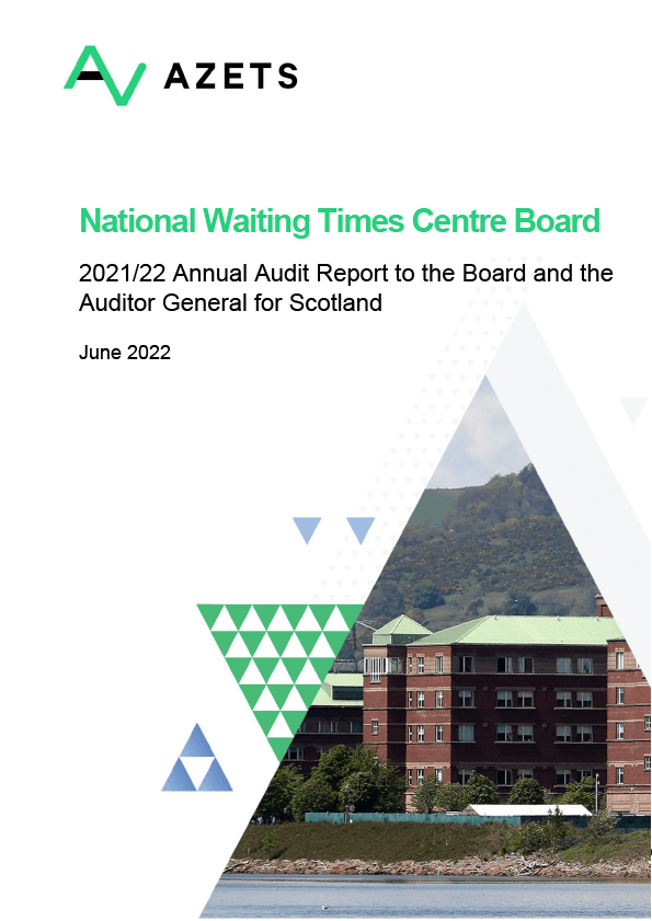 Publication cover: National Waiting Times Centre Board annual audit 2021/22