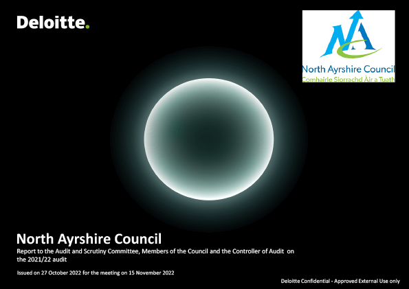 Publication cover: North Ayrshire Council annual audit 2021/22
