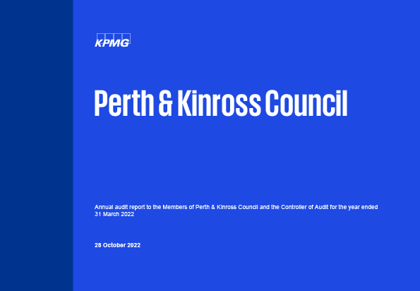Publication cover: Perth and Kinross Council annual audit 2021/22