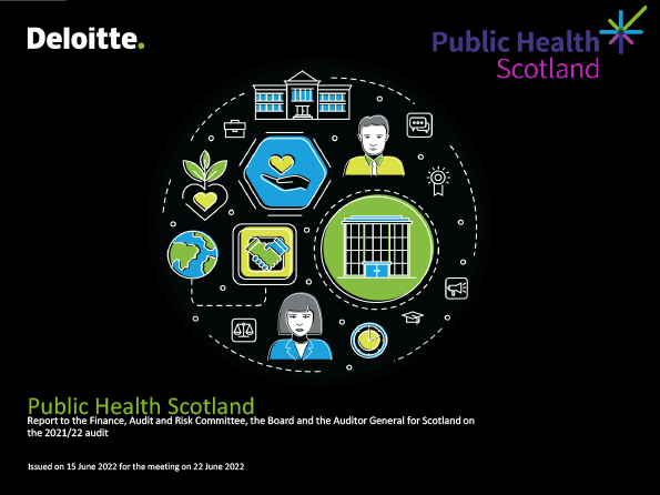 Publication cover: Public Health Scotland annual audit 2021/22