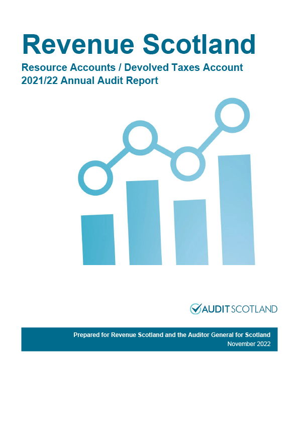 Publication cover: Revenue Scotland annual audit 2021/22