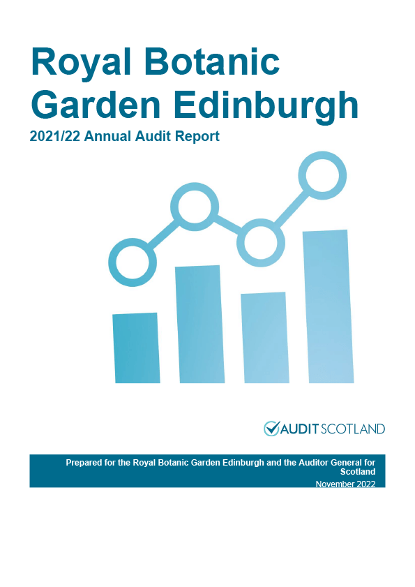 Publication cover: Royal Botanic Garden Edinburgh annual audit 2021/22