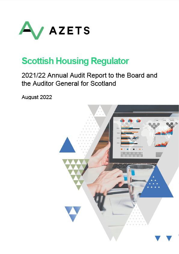 Publication cover: Scottish Housing Regulator annual audit 2021/22
