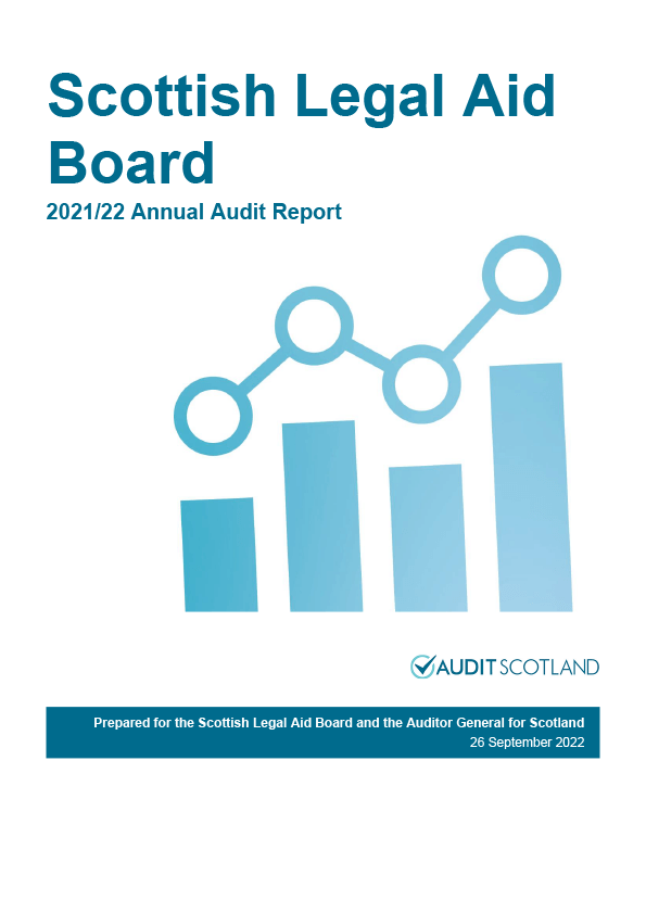 Publication cover: Scottish Legal Aid Board annual audit 2021/22