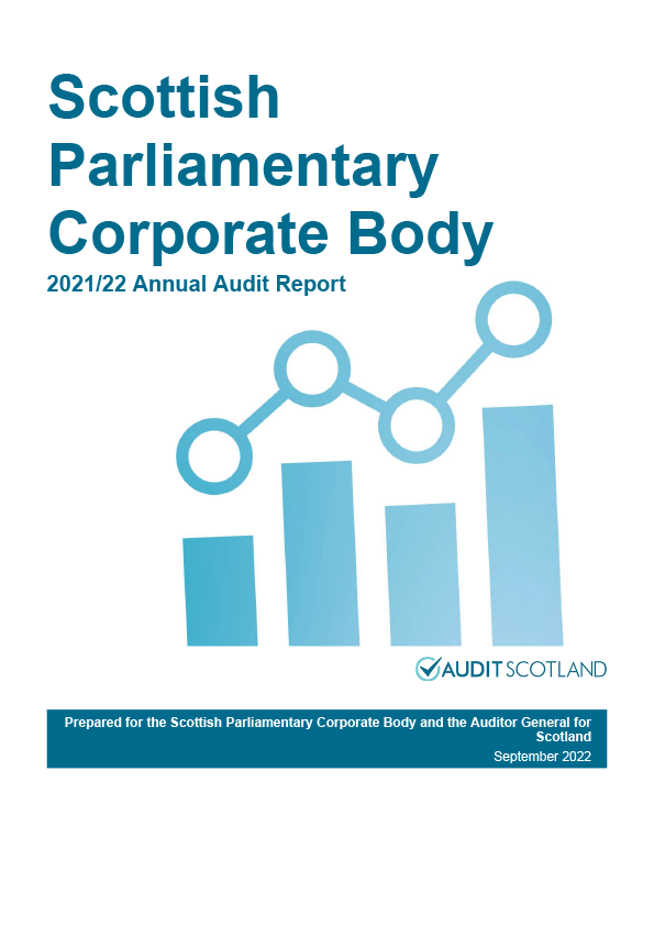 Publication cover: Scottish Parliamentary Corporate Body annual audit 2021/22