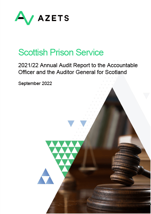 Publication cover: Scottish Prison Service annual audit 2021/22