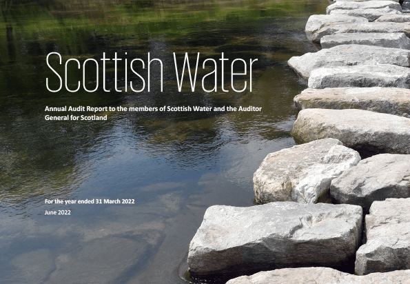 Publication cover: Scottish Water annual audit 2021/22