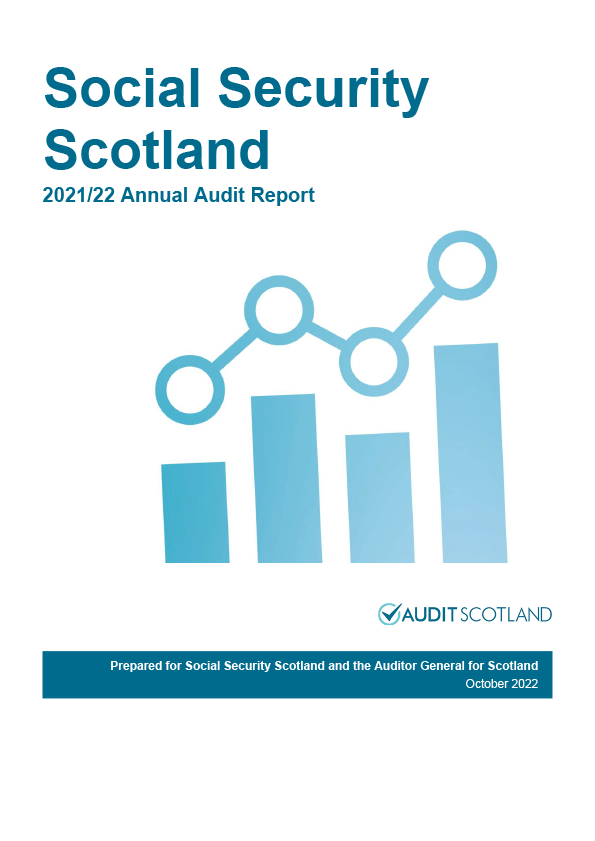 Publication cover: Social Security Scotland annual audit 2021/22