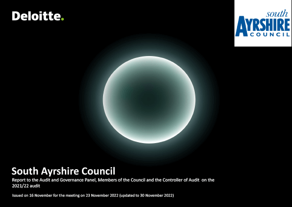 Publication cover: South Ayrshire Council annual audit 2021/22