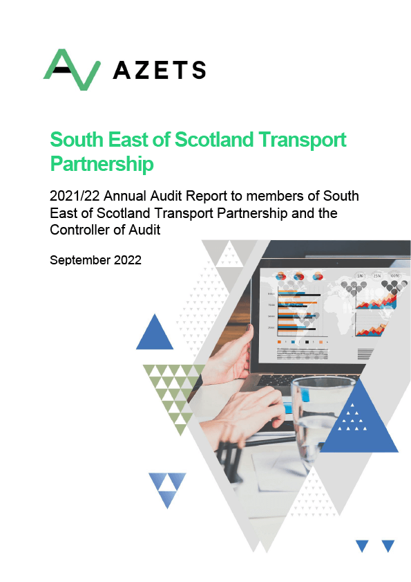 Publication cover: South East of Scotland Transport Partnership annual audit 2021/22