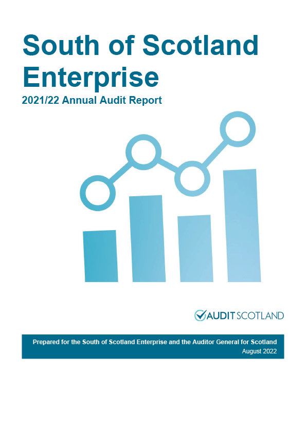 Publication cover: South of Scotland Enterprise annual audit 2021/22