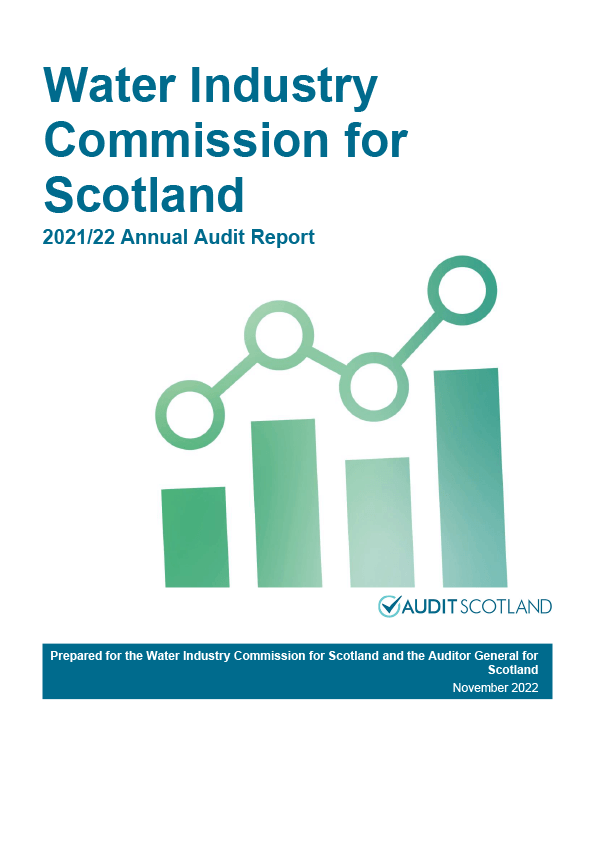 Publication cover: Water Industry Commission for Scotland annual audit 2021/22