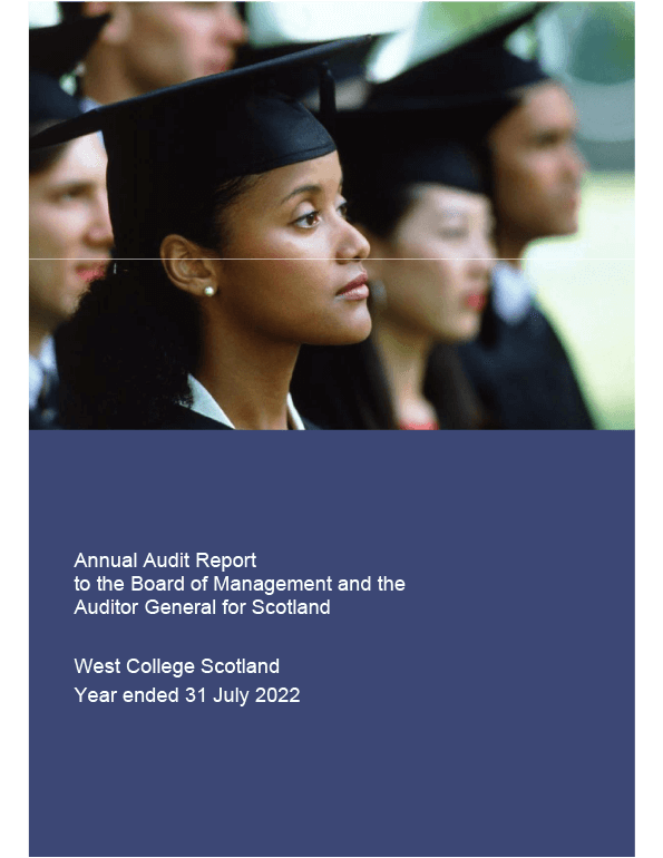 Publication cover: West College Scotland annual audit 2021/22