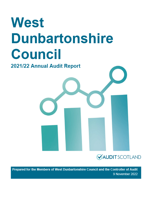 Publication cover: West Dunbartonshire Council annual audit 2021/22