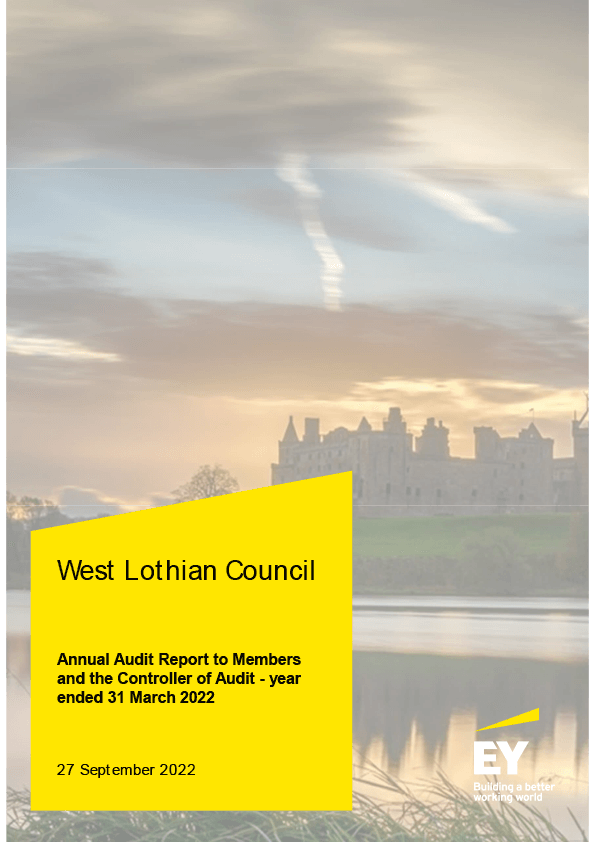 Publication cover: West Lothian Council annual audit 2021/22