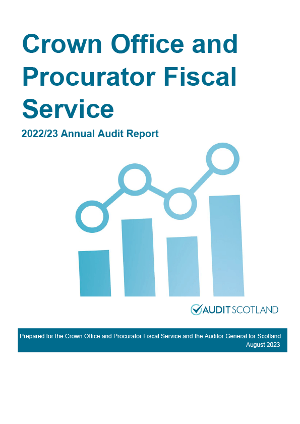 Publication cover: Crown Office and Procurator Fiscal Service annual audit 2022/23