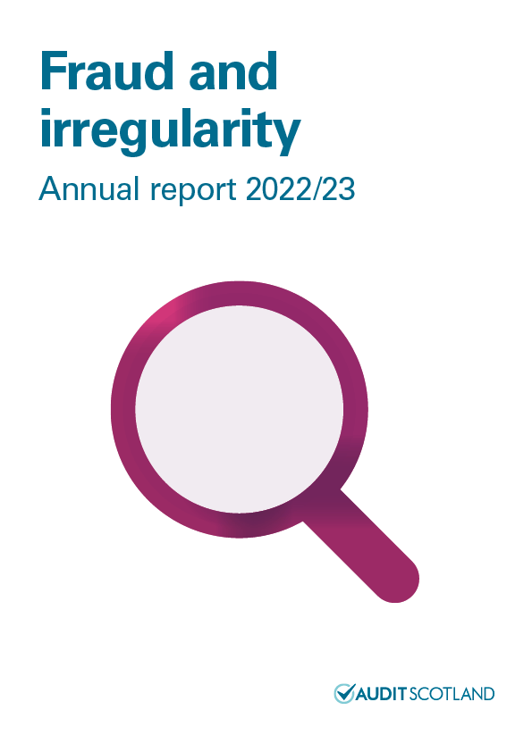Publication cover: Fraud and irregularity Annual report 2022/23
