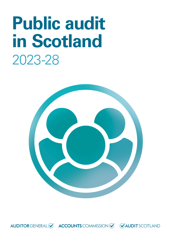 Publication cover: Public audit in Scotland 2023-28