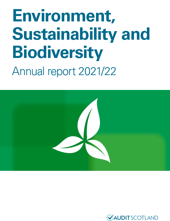 Publication cover: Environment, Sustainability and Biodiversity annual report 2021/22