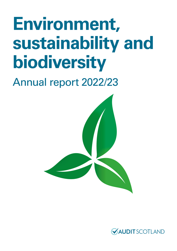 Publication cover: Environment, sustainability and biodiversity annual report 2022/23