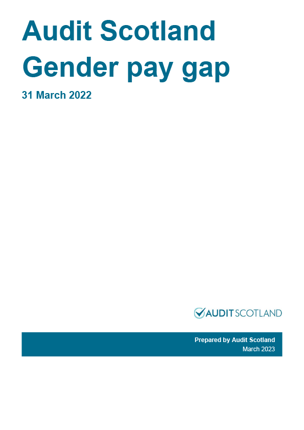 Publication cover: Audit Scotland: Gender pay gap 2022