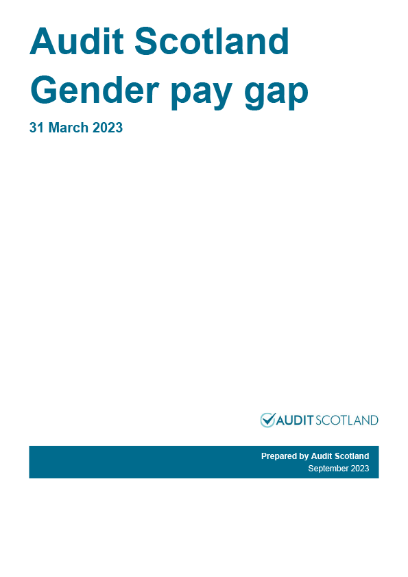 Publication cover: Audit Scotland: Gender pay gap 2023