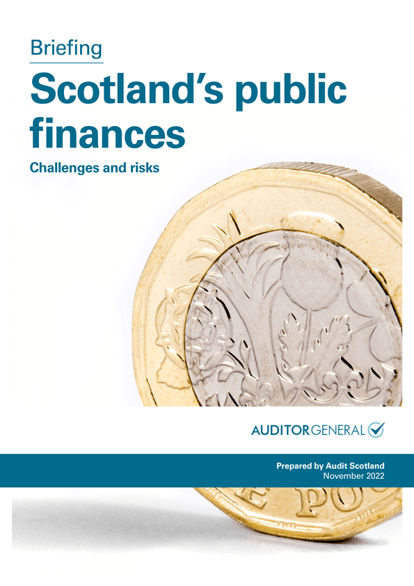 Publication cover: Briefing: Scotland's public finances: Challenges and risks