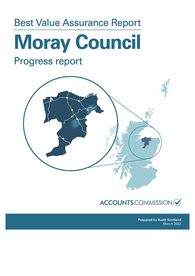 Publication cover: Best Value Assurance Report: Moray Council - progress report