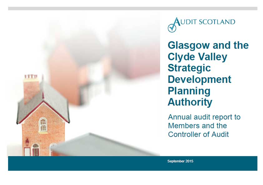Publication cover: Glasgow and the Clyde Valley Strategic Development Planning Authority annual audit 2014/15