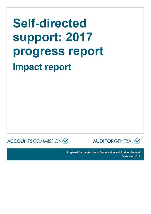 Report cover: Self-directed support: 2017 progress report - Impact report