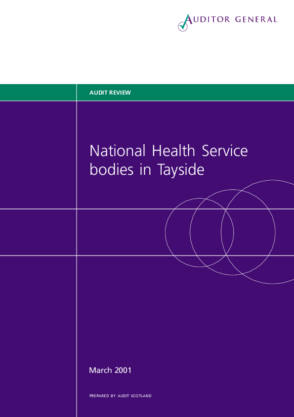 Publication cover: National Health Service bodies in Tayside