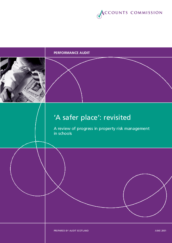 Publication cover: A safer place: revisited - A review of progress in property risk management in schools