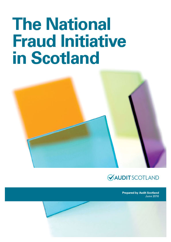 Publication cover: The National Fraud Initiative in Scotland 2014/15