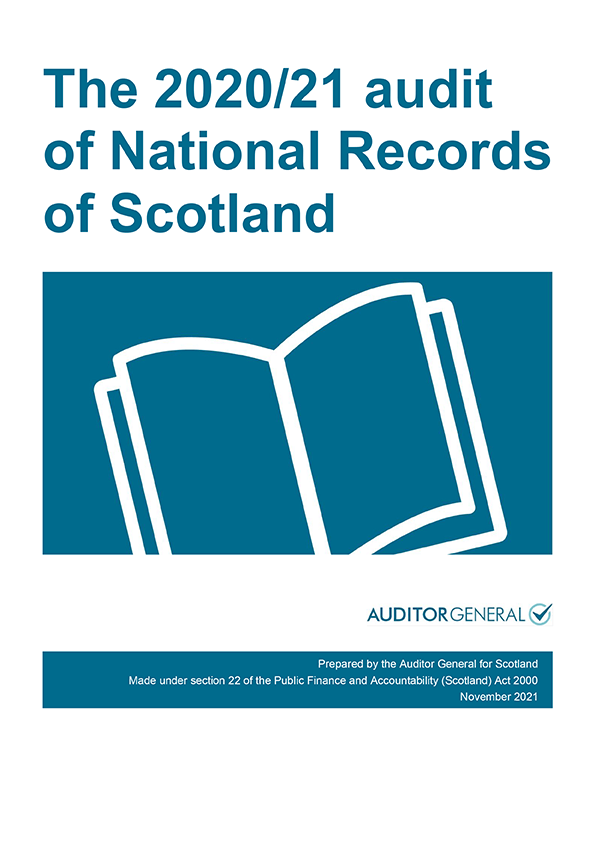 Publication cover: The 2020/21 audit of National Records of Scotland