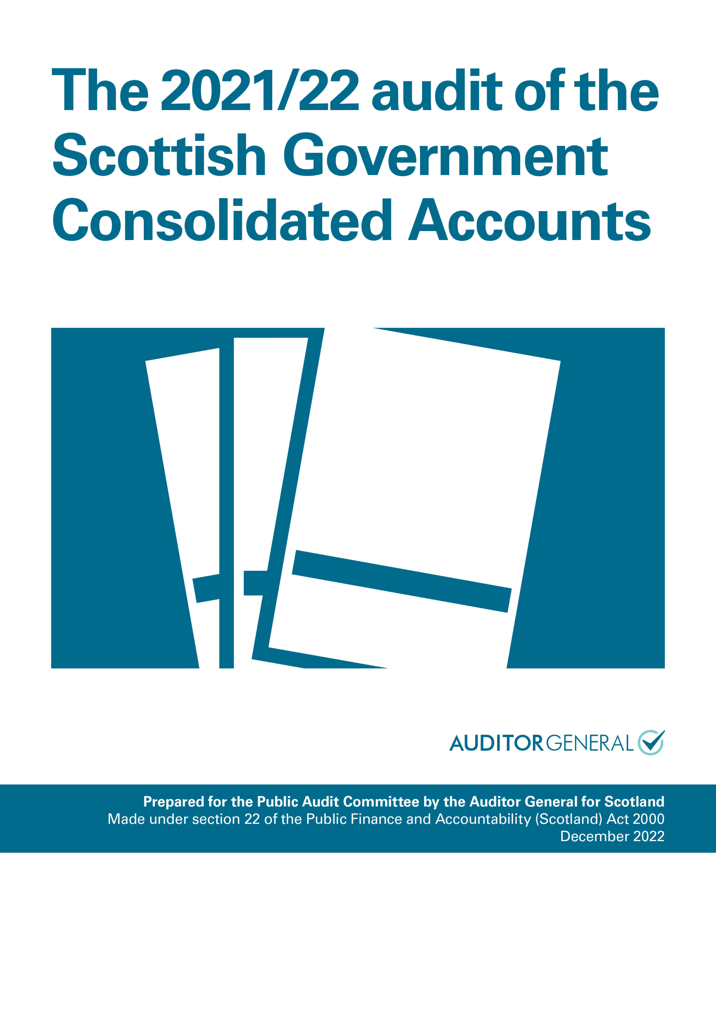 Publication cover: The 2021/22 audit of the Scottish Government Consolidated Accounts