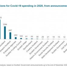 Lead organisations for Covid-19 spending in 2020, from announcements