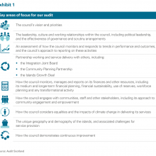 Key areas of focus for our audit as outlined in the main report